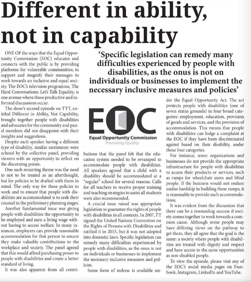 Different in ability, not in capability
